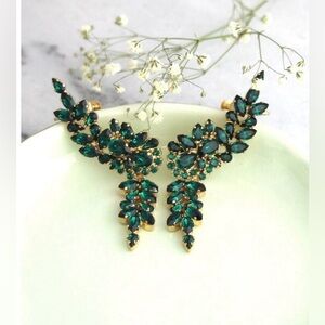 Emerald Climbing Earrings